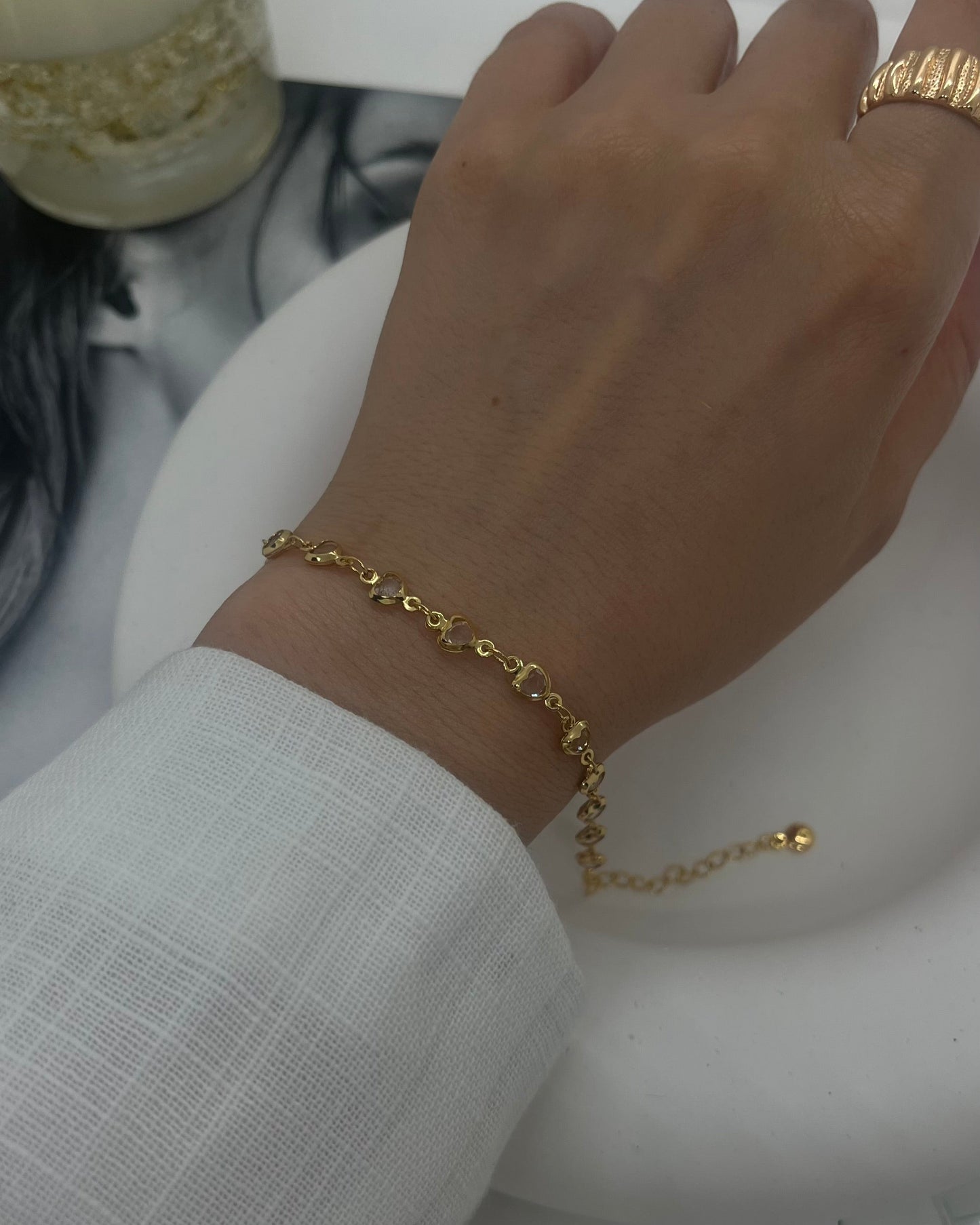 Kalp Taşlı bileklik