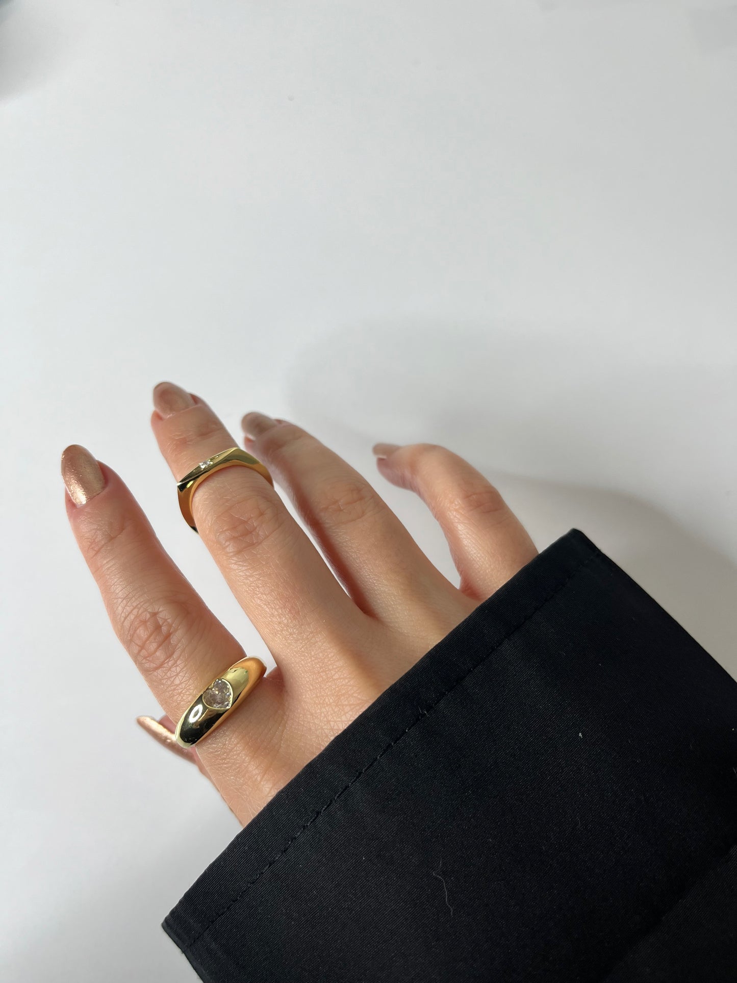 Gold Kalp Detaylı Yüzük