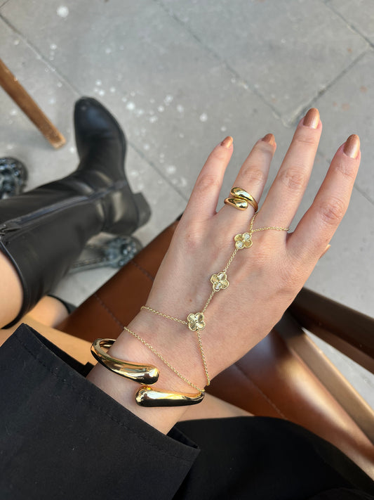 Su Damlası Gold Bileklik