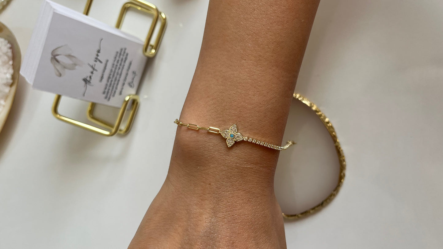 Minimal taşlı bileklik