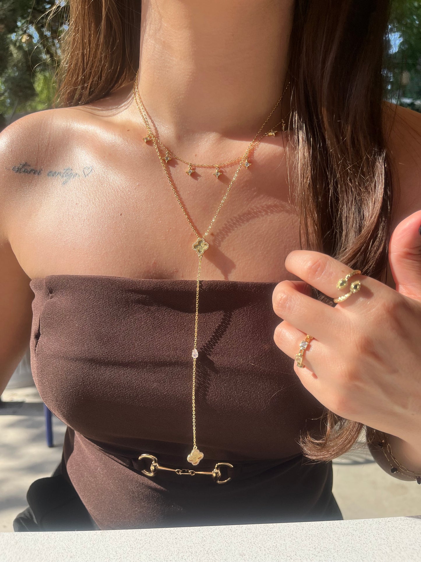 Yıldızlı Çelik Kolye