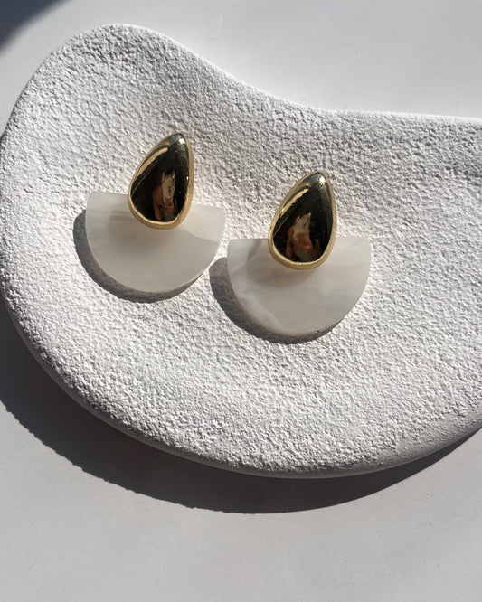 Damla Detaylı Gold küpe