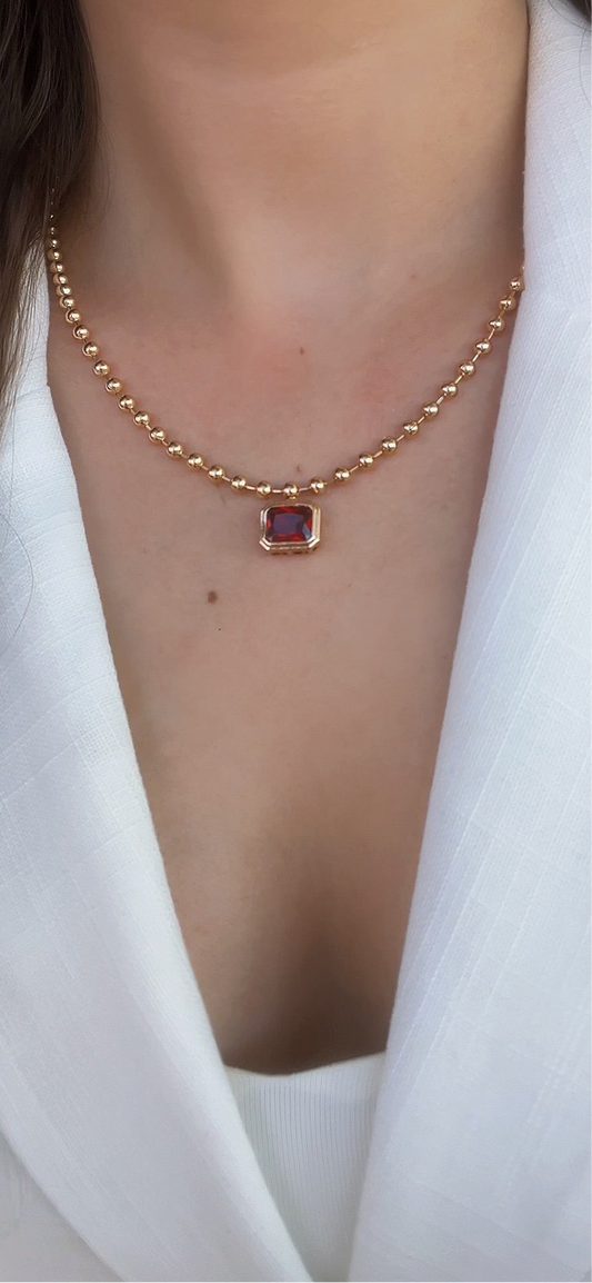 Ruby glow kolye
