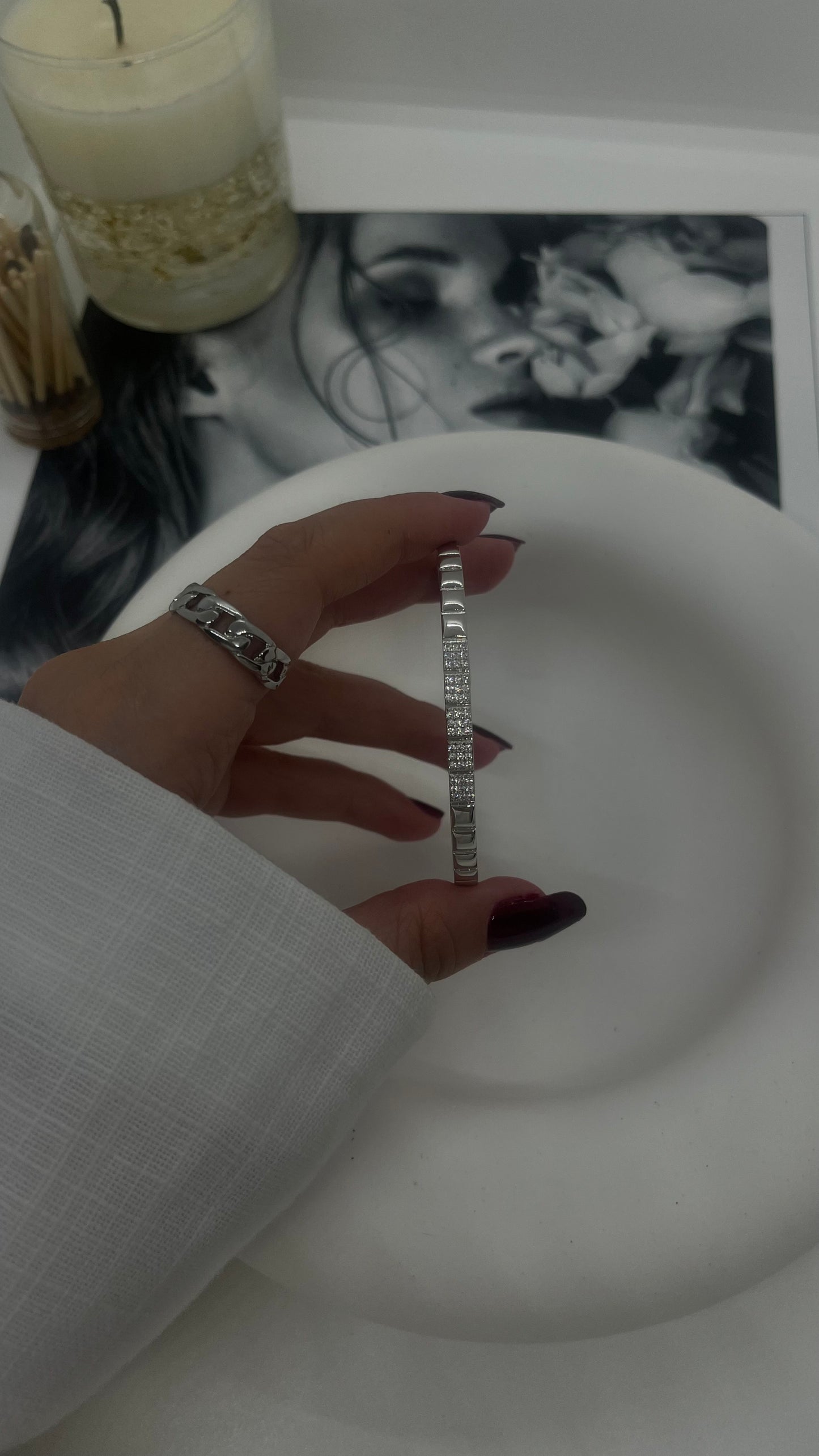 Silver Taşlı Bileklik