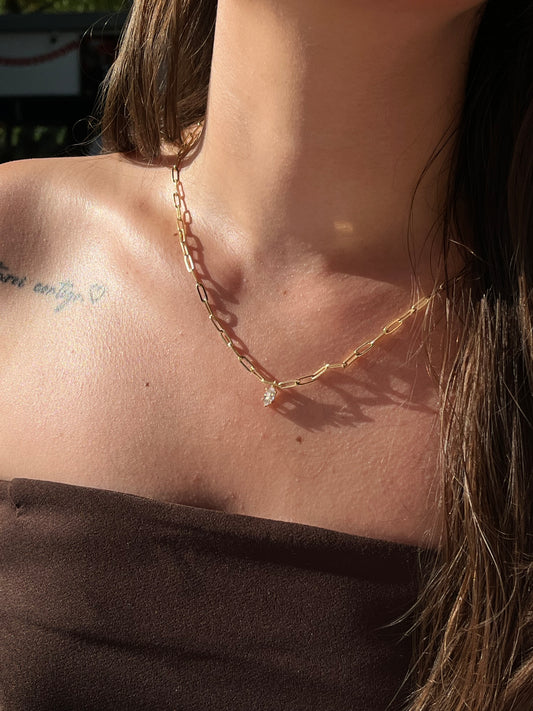 Ucu Pırlanta Gold Kolye