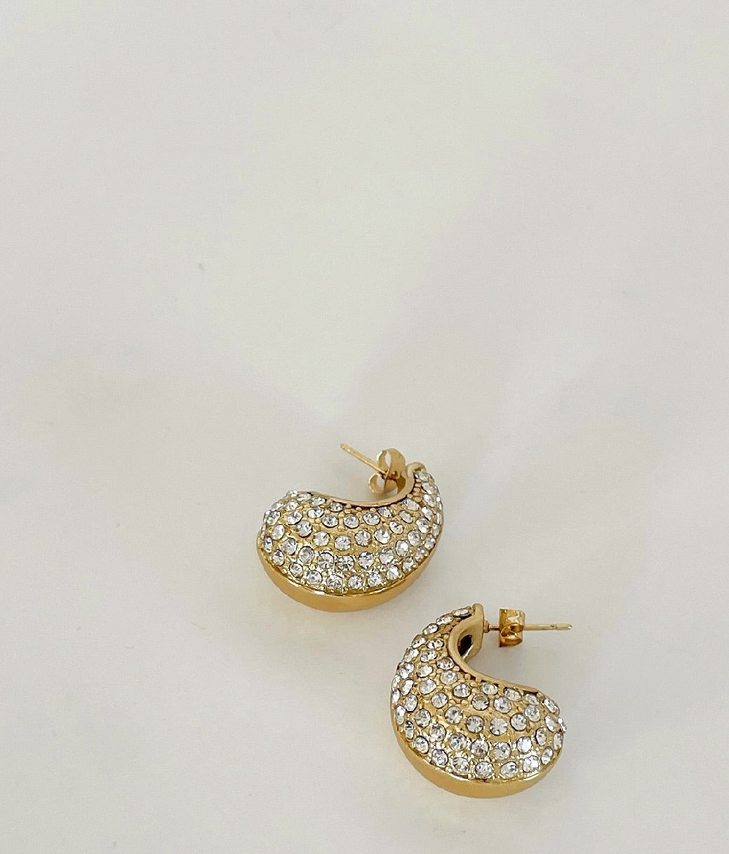 Çelik | Taşlı Küpe