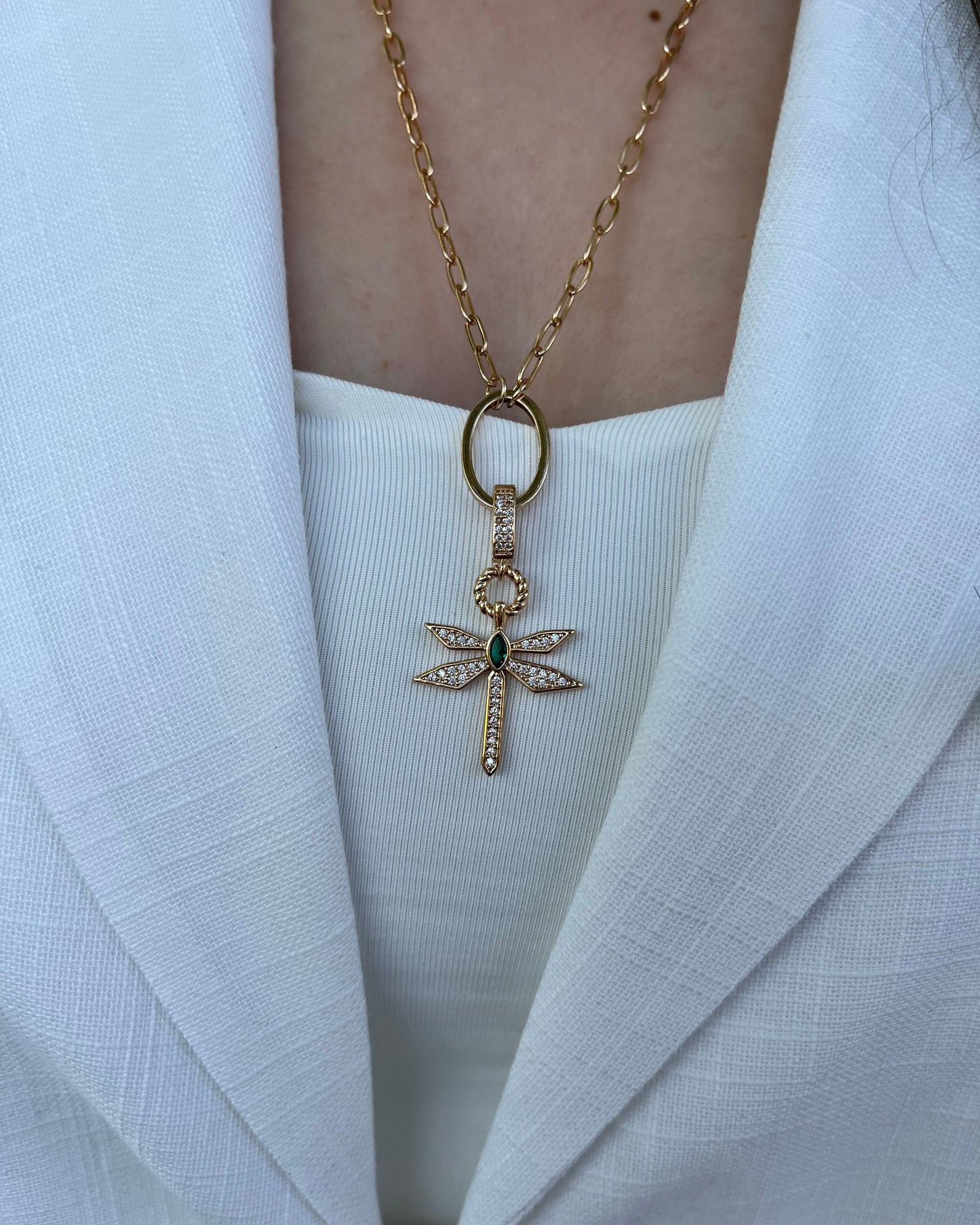 Zümrüt Kanatlı Kolye