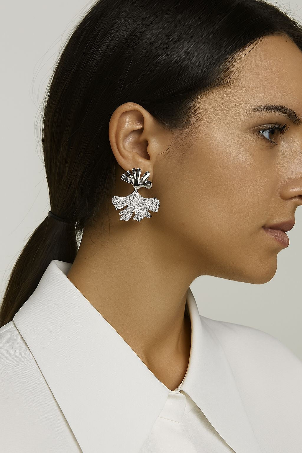 Silver Zirkon Taşlı Küpe