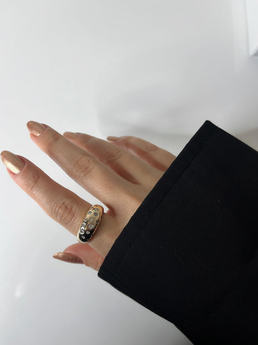 Gold Zirkon Taşlı Yüzük