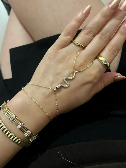 Yılan detaylı Gold şahmeran